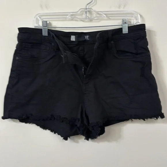 Kut From The Kloth Jane High Rise Black Shorts Size 12 - Picture 4 of 8